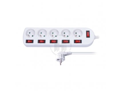 726B716B7C6E 6B5D5A5A5A5A61706F6C6C5E kabel predlzovaci pp144 5 nasobny 3x1mm2 10a 230v 3m 6xvypinac biely