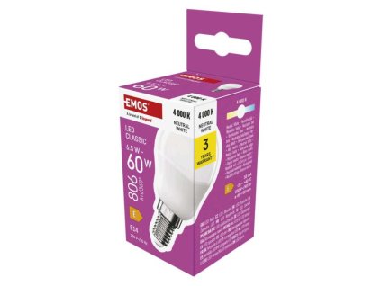 LED žiarovka Classic Mini Globe / E14 / 6,5 W (60 W) / 806 lm / Neutrálna biela