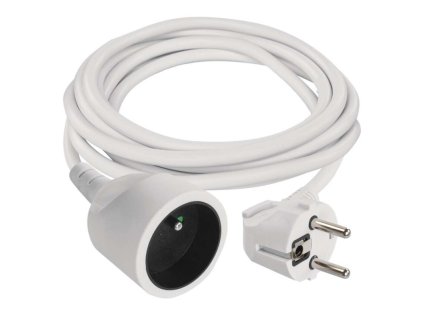 Predlžovací kábel – spojka, 3m, biely