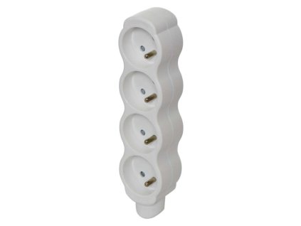 Samostatná 4 zásuvka, biela