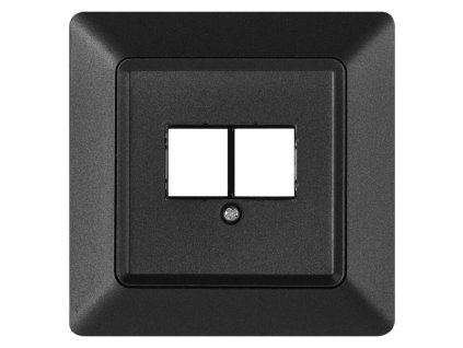 Kryt dátovej zásuvky 2xRJ45, antracit