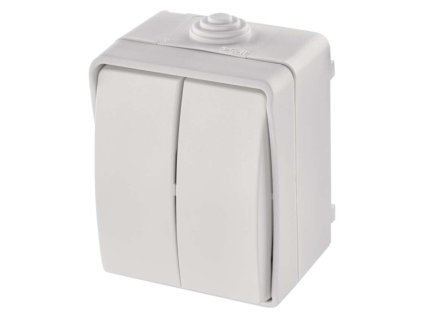 Vypínač nástenný č. 5 IP54, 2 tlačítka