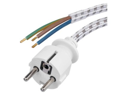 Flexo šnúra opradená 3× 0,75mm2 k žehličke, 2,4m