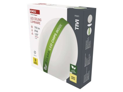 LED stropné svietidlo TIVI, B CLASS, okrúhle biele 5,2W, IP44, Teplá biela
