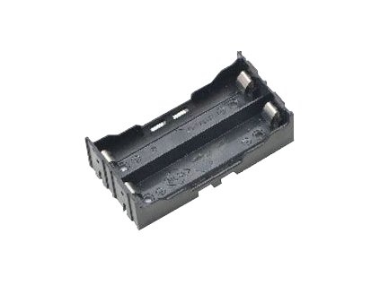 Puzdro batérie, článku 2x 18650 do plošného spoja