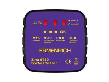 Tester zásuviek ERMENRICH Zing ST30