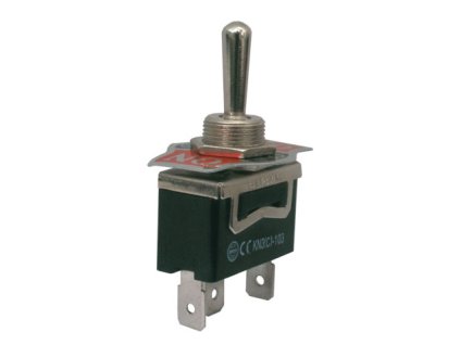 Prepínač páčkový 3pol./3pin (ON)-OFF-(ON) 250V/10A