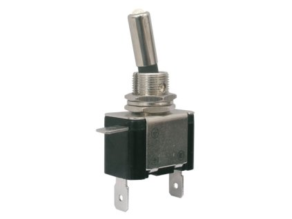 Prepínač páčkový 2pol./2pin ON-OFF 12VDC/25A LED biela