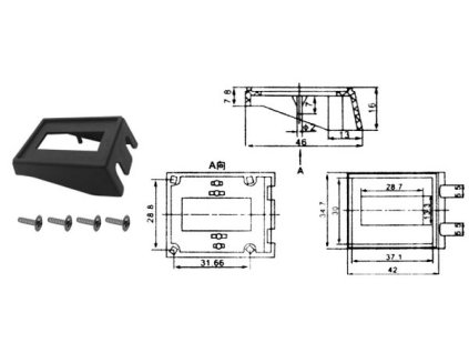Prepínač kolískový plastový kryt