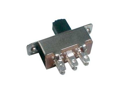 Prepínač šupátkový-stredný 2pol./6pin ON-ON (12V)