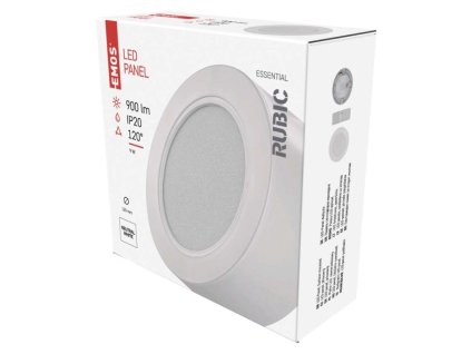 LED svietidlo 2v1 RUBIC okrúhle, biele, 9W, neutrálna biela