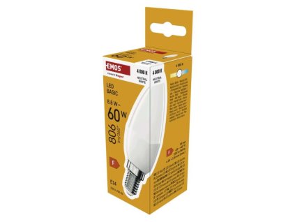 LED žiarovka Basic Candle E14 / 8,8 W (60 W) / 806 lm / Neutrálna biela