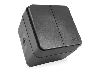 EMOS Cyklone prepínač dvojitý striedavý č. 6 + 6, IP55