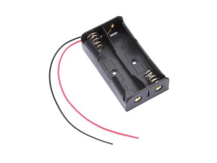 Puzdro batérie, článku 2x 18650 s vývodmi