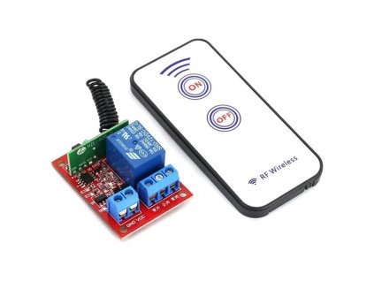 Arduino-Diaľkové ovládanie, vysielač+prijímač RF 433MHz, napájanie prijímača 12V