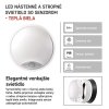 LED prisadené svietidlo ZURI s pohyb. senz., kruhové č/b 14W t.b.
