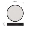 LED prisadené svietidlo, kruhové, čierne, 28,5W, CCT