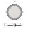 LED vstavané svietidlo NEXXO, kruhové, strieborné, 12W, CCT