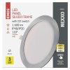 LED vstavané svietidlo NEXXO, kruhové, strieborné, 18W, CCT