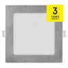 LED vstavané svietidlo NEXXO, štvorec, strieborné, 12W, CCT