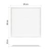 LED panel DAXXO backlit 60×60, štvorcový vstavaný biely, 36W neutrálna b.