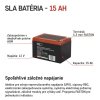 Bezúdržbový olovený trakčný aku. 12 V/15 Ah, faston 6,3 mm