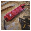 Predlžovací kábel 3 m / 4 zásuvky / s vypínačom / čierno-červený / guma-neoprén / 1,5 mm2