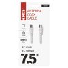 Anténny koaxiálny kábel tienený 7,5m – rovná vidlica