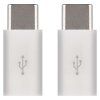 Adaptér micro USB-B 2.0 / USB-C 2.0, biely, 2 ks