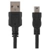 Nabíjací a dátový kábel USB-A 2.0 / mini USB-B 2.0, 2 m, čierny