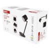 LED stolná lampa ABBIE, dobíjacia, čierna