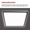 LED prisadené svietidlo FLORI štvorcový, čierné, 22W, neutrálna biela