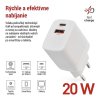 Univerzálny USB adaptér GaN do siete PD 20 W max.