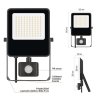 LED reflektor VISIO s pohybovým čidlom, 50 W, neutrálna biela, čierný