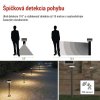 LED záhradné solárne stĺpikové svietidlo TERION, senzor súmraku, 12,5 x 12,5 x 80 cm