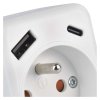 Rozbočovacia zásuvka 1×, 1×USB-A+1×USB-C, biela