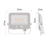 LED reflektor GLARO 20W, biely, IP65, 2000 lm, neutrálna biela