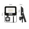 LED reflektor GLARO s pohybovým čidlom, 20 W, čierny, IP54, 2000 lm, neutrálna biela