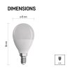 LED žiarovka Classic Mini Globe / E14 / 7,3 W (60 W) / 806 lm / teplá biela