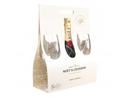 Moët & Chandon Imperial Brut 0,75l, dárkové balení se dvěma skleničkami