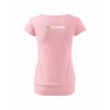 Dámské tričko s dolním lemem Powder Pink (Pudrově růžová)