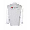 College mikina back heather grey