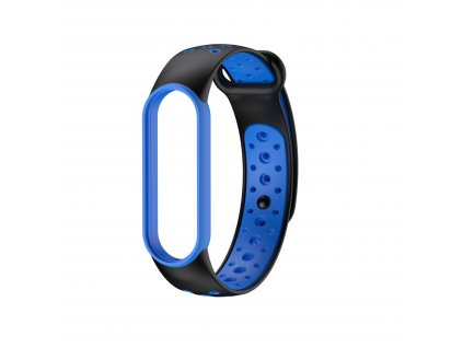 Xiaomi Mi Band 5 pásek na ruku sportovní řemínek silikon modrý/černý