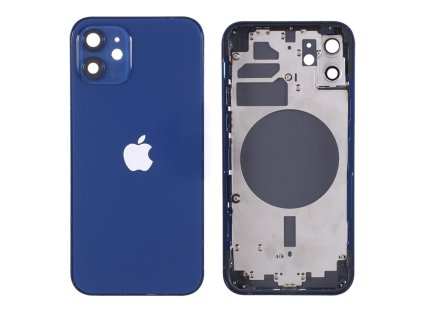 Apple iPhone 12 zadní kryt baterie modrý včetně rámečku 5G