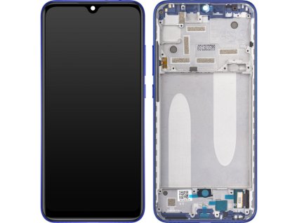 Xiaomi Mi A3 LCD displej dotykové sklo včetně rámečku (Service Pack) blue