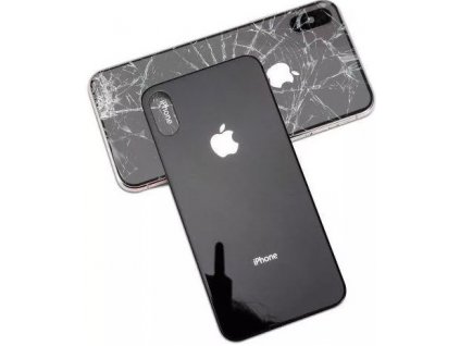 iPhone XS Max zadní tvrzené sklo černé