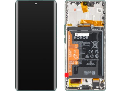 Honor Magic5 Lite LCD displej dotykové sklo včetně rámečku + baterie (Service Pack) Emerald Green