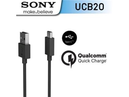 UCB-20 Sony USB-C Datový Kabel 3A 1m Black (Bulk)