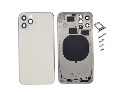 apple iphone 11 pro zadni kryt baterie stribrny vcetne stredoveho ramecku