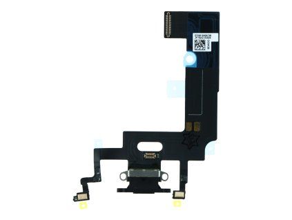 apple iphone xr nabijeci konektor mikrofon flex cerny oem